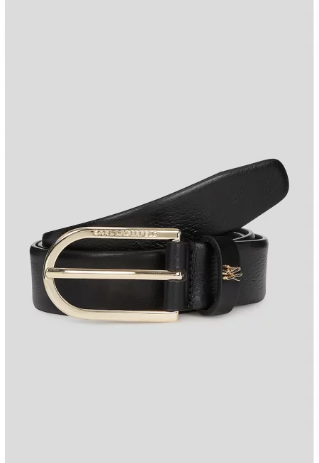 Кожен колан - Черен