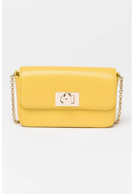 Кожена чанта през рамо 1927 с презрамка с верижка