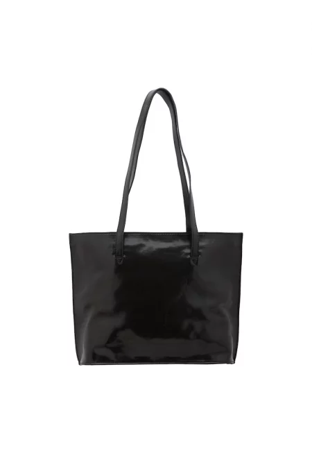 Кожена чанта Tote - Черен