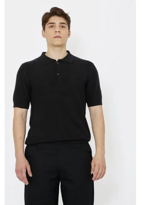 Мъжка тениска -  303885991 - Памук - Черен - Черен