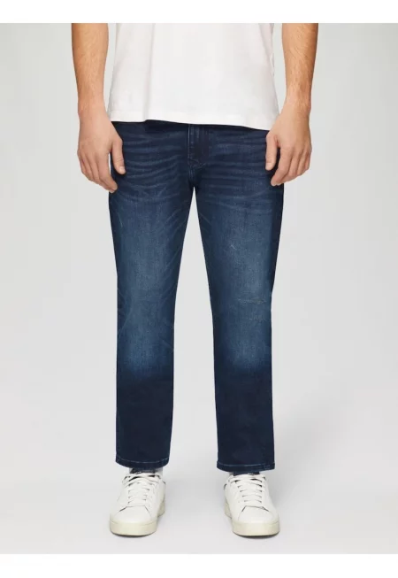 Мъжки дънки Mauro със средна талия - Regular Fit - Straight Leg -  Тъмносин