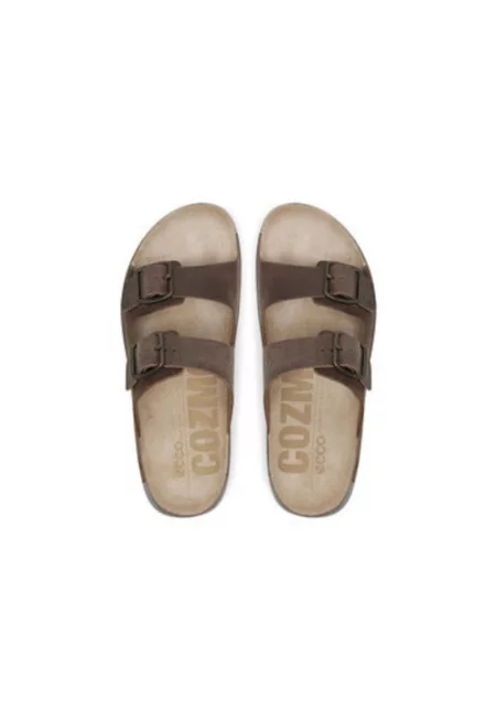 Мъжки джапанки  50098402114 - Естествена кожа - Кафяви - Кафяв