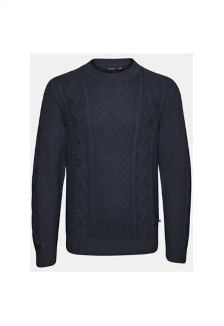 Мъжки пуловер -  304424199 - Памук - Син - Син