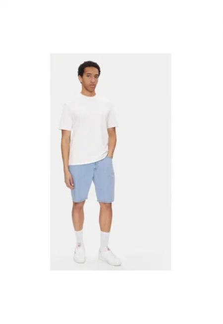 Мъжки шорти  112364084 - Дънкови - памук - син