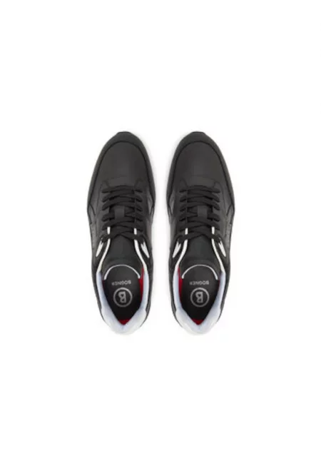 Мъжки спортни обувки - 12522725 -  Естествена кожа - Черен