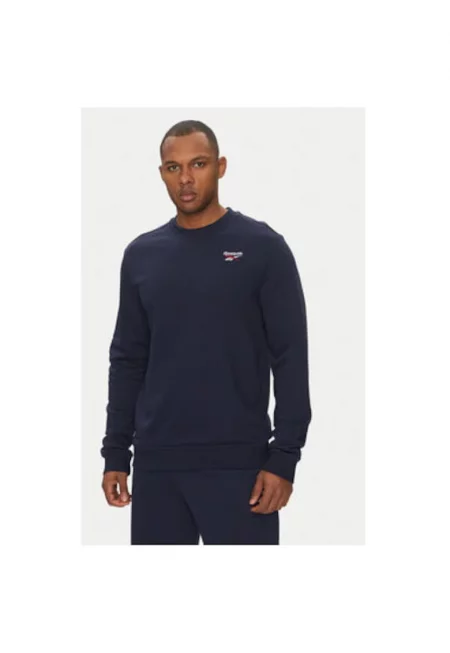 Мъжки суитшърт  100217146 - Рециклиран памук/полиестер - Тъмносин