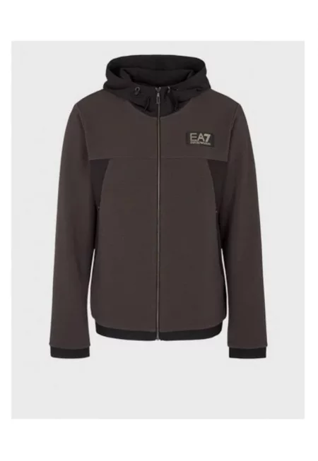 Мъжки суитшърт с цип  M Hoodie Fz St Pq - Памук - Черен - Черен