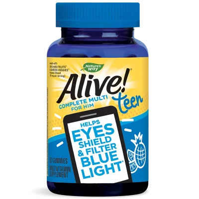 Мултивитамини за момчета Алайв тийн - Alive! Teen Complete Multi For Him, 50 желирани таблетки