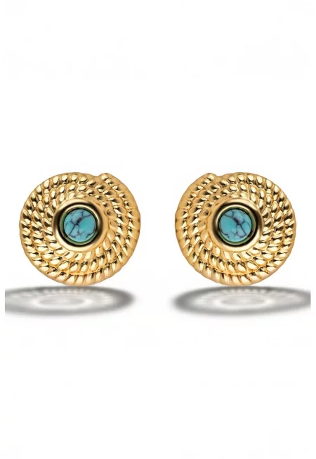 Овални обеци с покритие от 18K злато