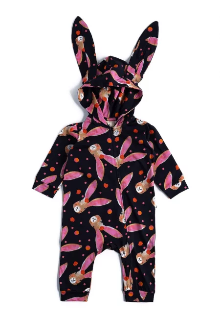 Памучен гащеризон с ушички - Многоцветен