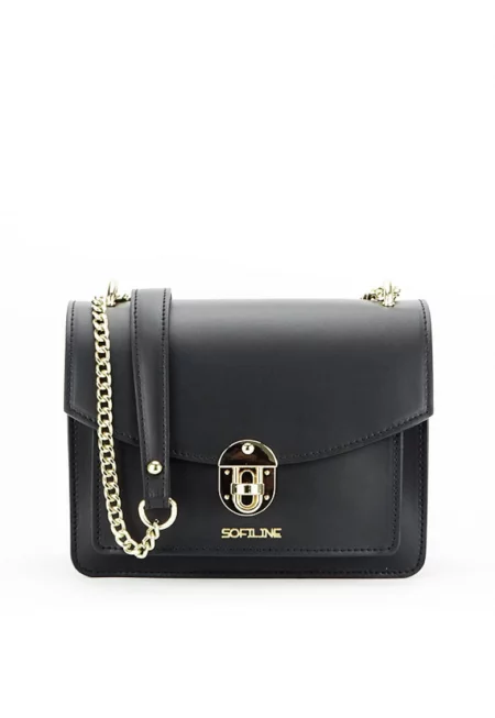 Премиум чанта от естествена кожа 8943 123 Черна 14036 - Черен