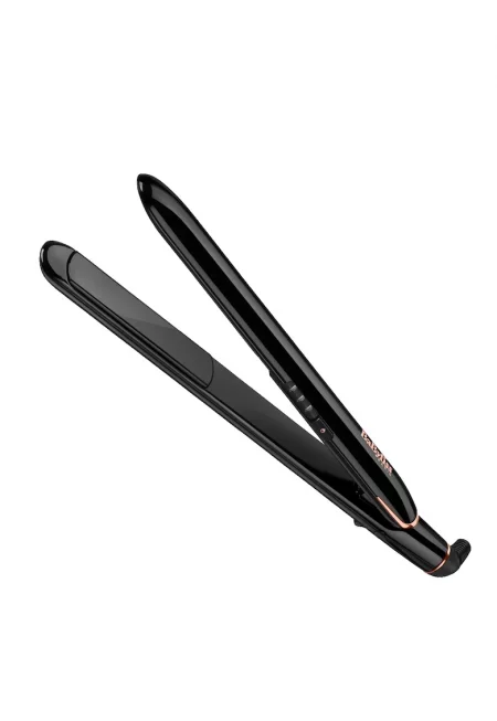 Преса за коса   Smooth Finish - Плочи 25x95 мм Titanium-Ceramic - 230 градуса - Бързо затопляне - Черен