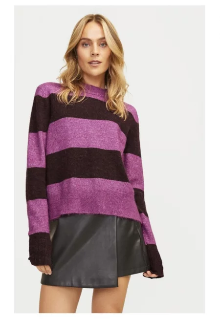 Пуловер за пилета 12246493 Розов - свободна кройка - Полиестер