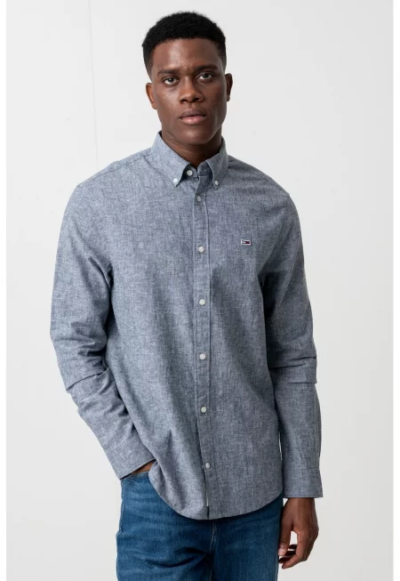 Риза с органичен памук и лен