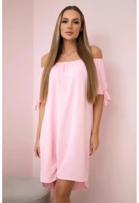 Рокля с ръкави с шнур - Един размер