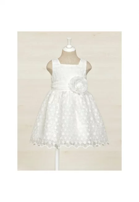 Рокля за момичета -  302200016 - полиамид - Бял