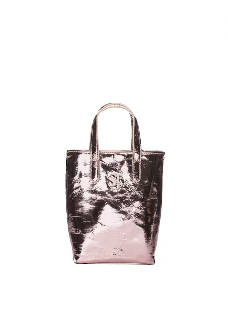 SECRET PON PON - Шопинг чанта Lumena Nova от еко кожа с презрамка-верижка - Персийски портокал