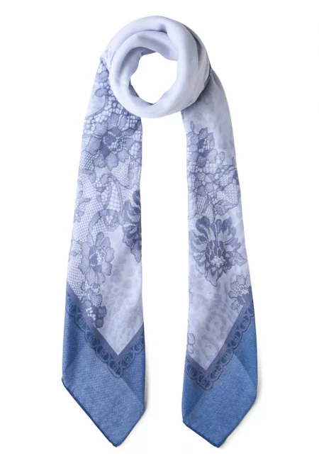 Шал Better с животински принт - Светлосин