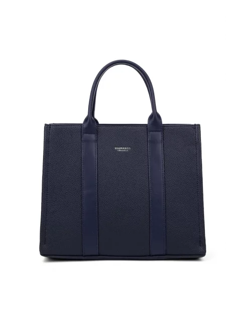 Шопинг чанта с допълнителна презрамка - Тъмносин