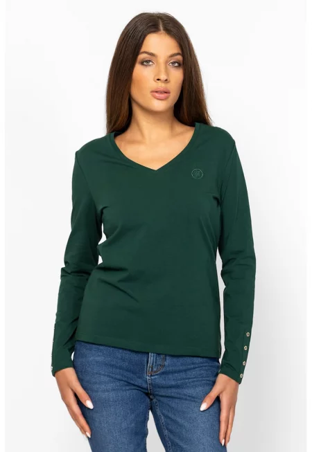 Шпиц блуза с копчета на ръкавите