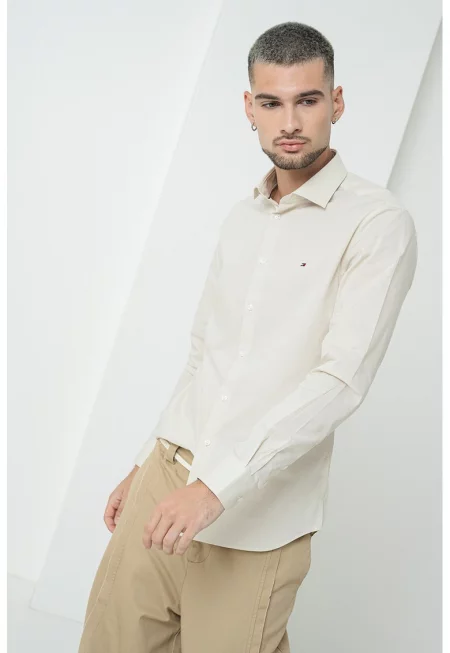 Слим риза с памук