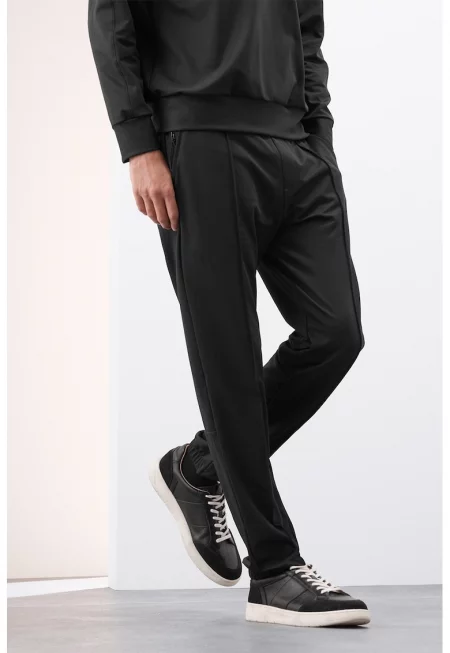 Спортен панталон с еластична талия - Черен