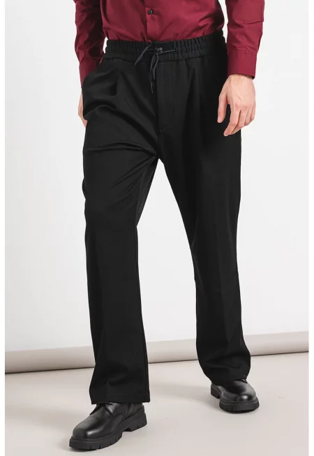 Спортен панталон със стеснен крачол - Черен