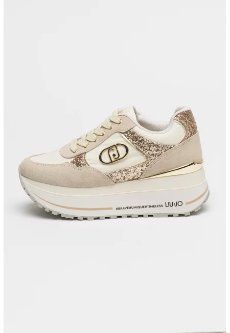 Спортни обувки Maxi Wonder с велур и равна платформа - Многоцветен