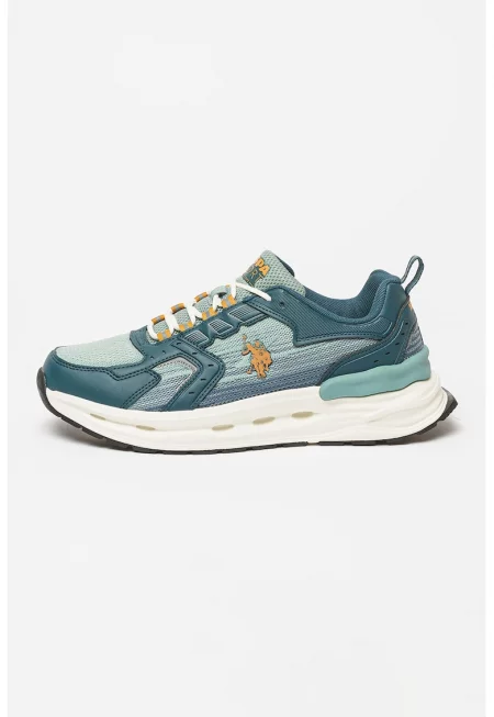 Спортни обувки Santana от еко кожа и текстил - Петролно синьо