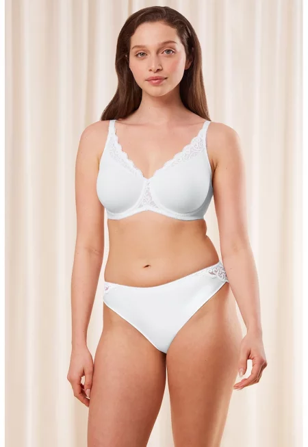 Сутиен с дантела - Бял