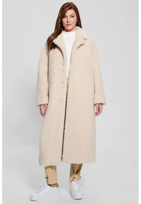 Свободно палто - Светло бежово