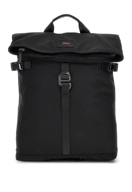 Текстилна раница с лого - Черен