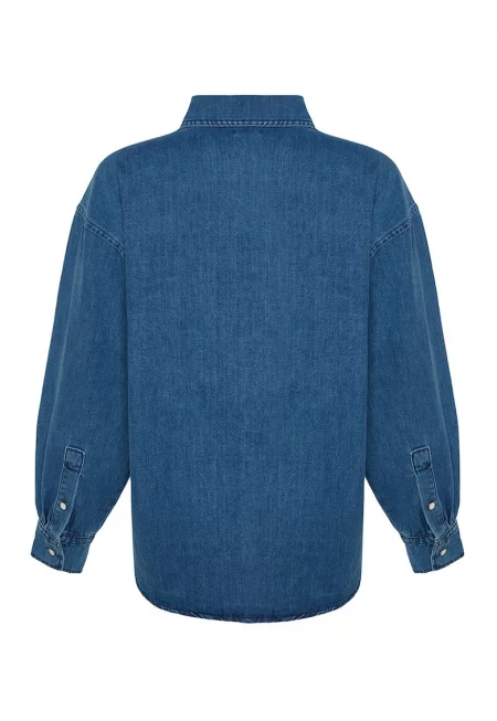 Уголемена риза от деним