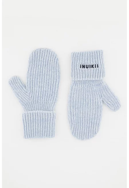Унисекс ръкавички с вълна и кашмир - с лого - Светлосин