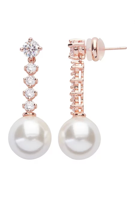 Висящи обеци със сладководни перли