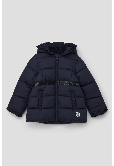 Зимно капитонирано яке с пайети