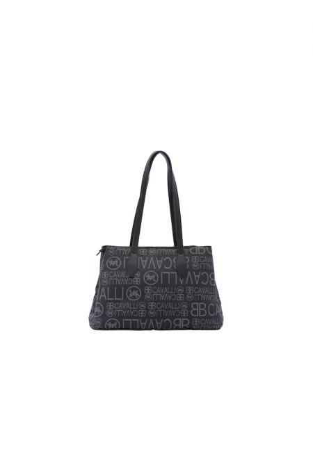B Cavalli - Чанта за рамо с лого - Черен