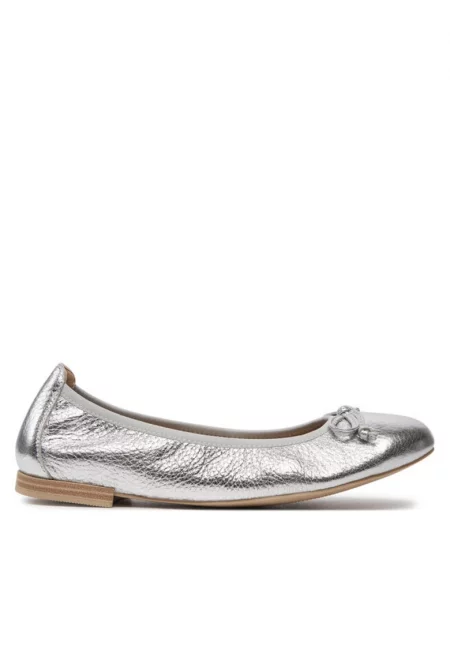 Балерини  303660383 - Естествена кожа - Сребърен - Сребрист