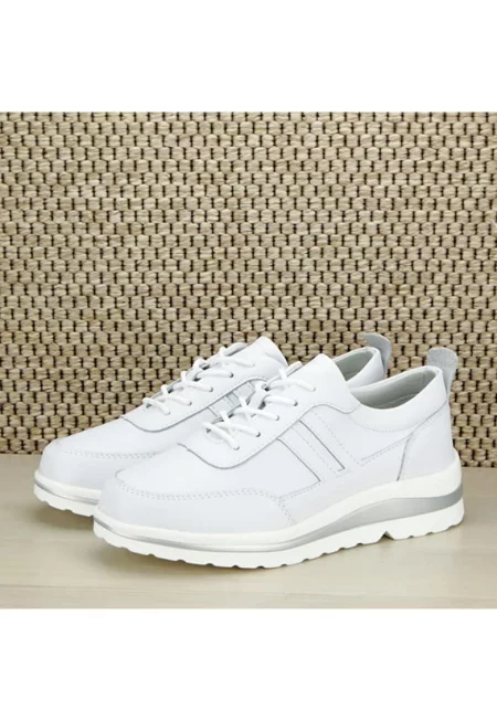 Бели маратонки от естествена кожа 5089 M2 12597