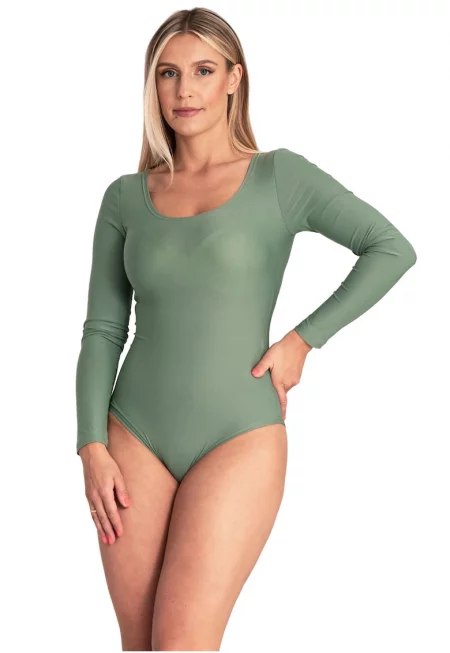 Боди  дълъг ръкав - Зелен