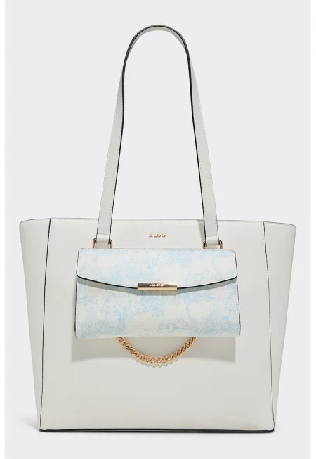 Чанта през рамо Koabaenn от еко кожа - Мръснобял