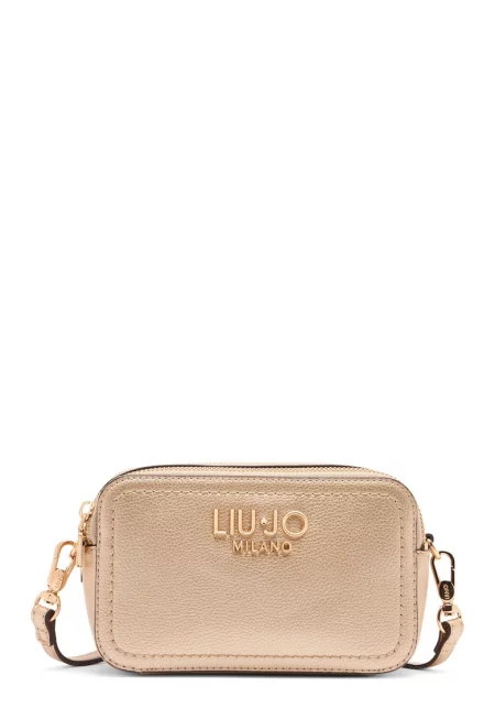 Чанта през рамо с лого - Бежов