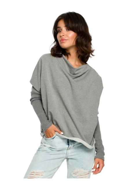 Дамска блуза Памук/Еластан Сиво