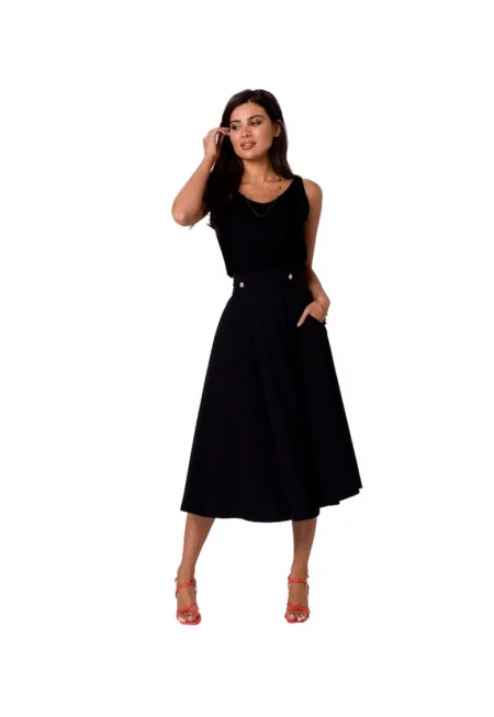 Дамска миди пола -  Guinemrei - черна