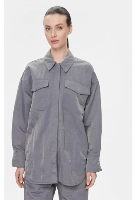 Дамска риза -  303646240 - Полиамид - Сив - Сив