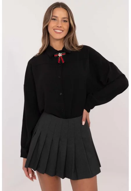 Дамска риза  черна - Един размер - полиестер