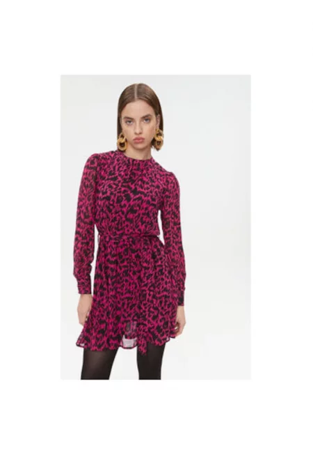 Дамска рокля -  303085025 - Полиестер - Многоцветен - Многоцветен