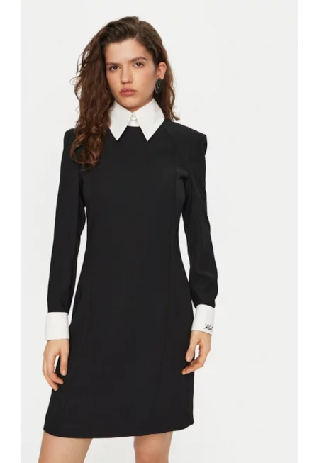 Дамска рокля -  304580314 - Полиестер - Черен