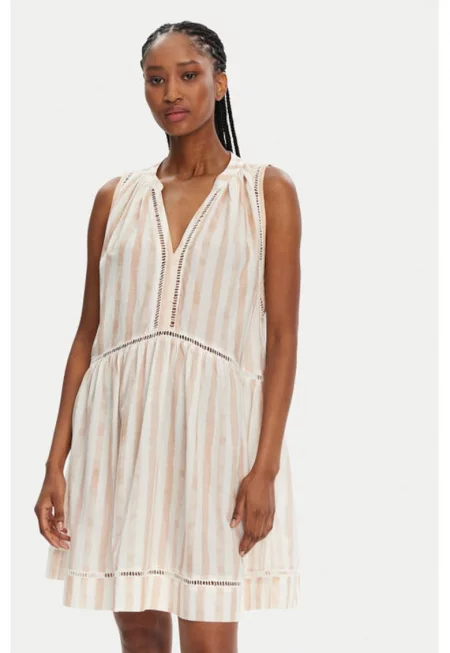 Дамска рокля -  304990694 - Органичен памук - Бежов - Бежов