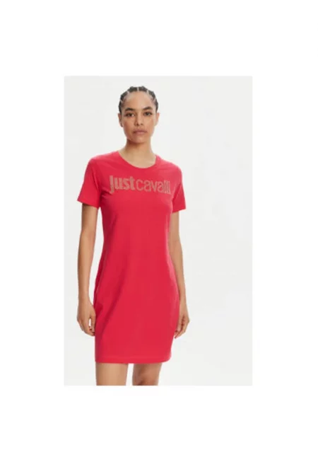 Дамска рокля  78PAOE15 CJ110 - Памук - Розово